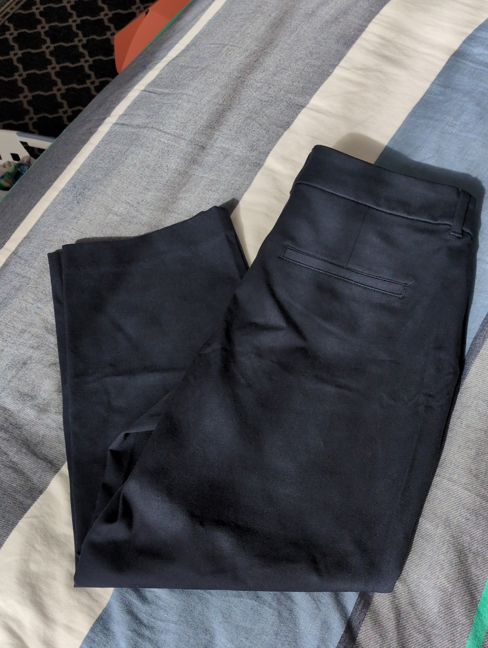 Old Navy High Rise Pixie Straight Pants Navy 6P